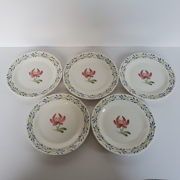 ROYAL DOULTON Replacements Everyday AMBLESIDE Floral Salad Dessert Plates 5pcs - Picture 3 of 8